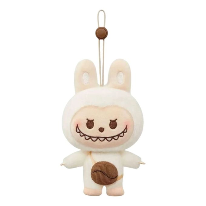 Colgante de peluche de la fábrica de café Pop Bean «Molinillo de café Labubu»