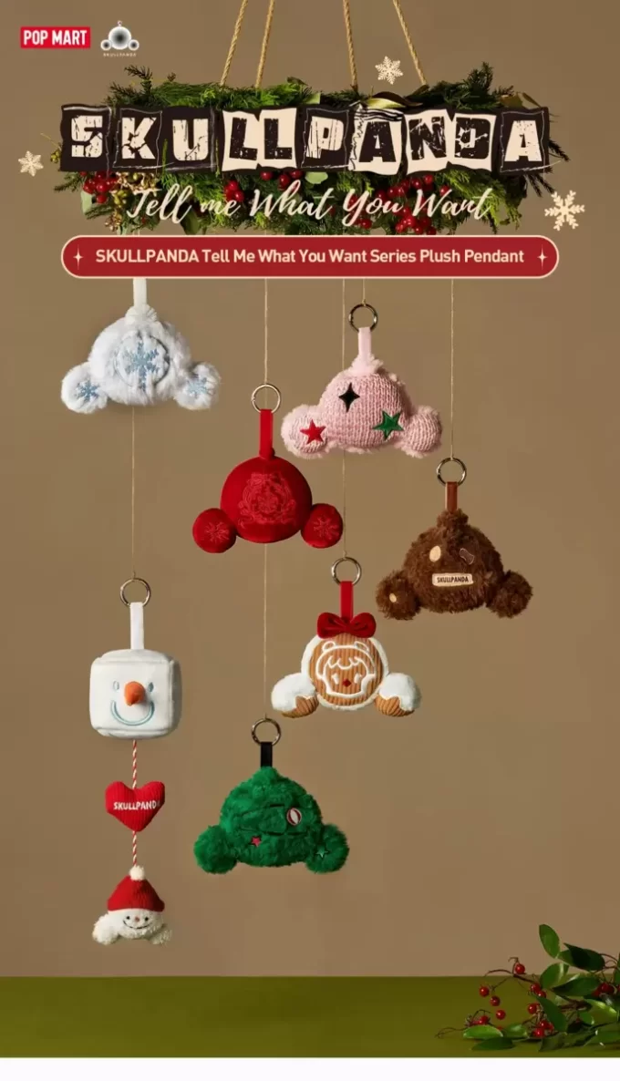 Colgante de peluche de la serie «Dime qué quieres» de SKULLPANDA Colgante de peluche de la serie «Dime qué quieres» de SKULLPANDA
