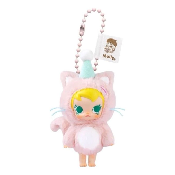 Colgante de peluche de vinilo de Baby Molly Pocket Friends «¿Quién es la chica buena?»