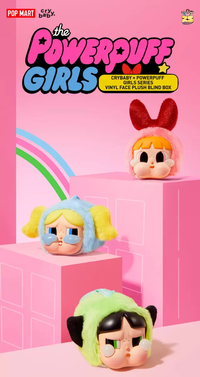 CRYBABY × Serie Las Chicas Superpoderosas – Caja sorpresa de peluche con cara de vinilo CRYBABY × Serie Las Chicas Superpoderosas – Caja sorpresa de peluche con cara de vinilo
