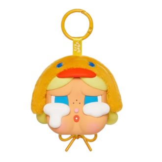 Estuche de vinilo para auriculares de peluche con la cara de Crybaby «DUCK YOU»