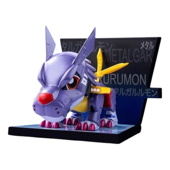 Estuche sellado con imán para nevera Digimon «Metal Garurumon»