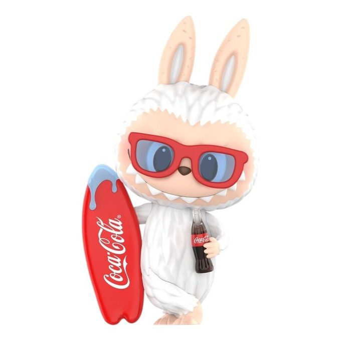 Figura Labubu de The Monsters de Pop Mart x Coca-Cola «Surfea conmigo»