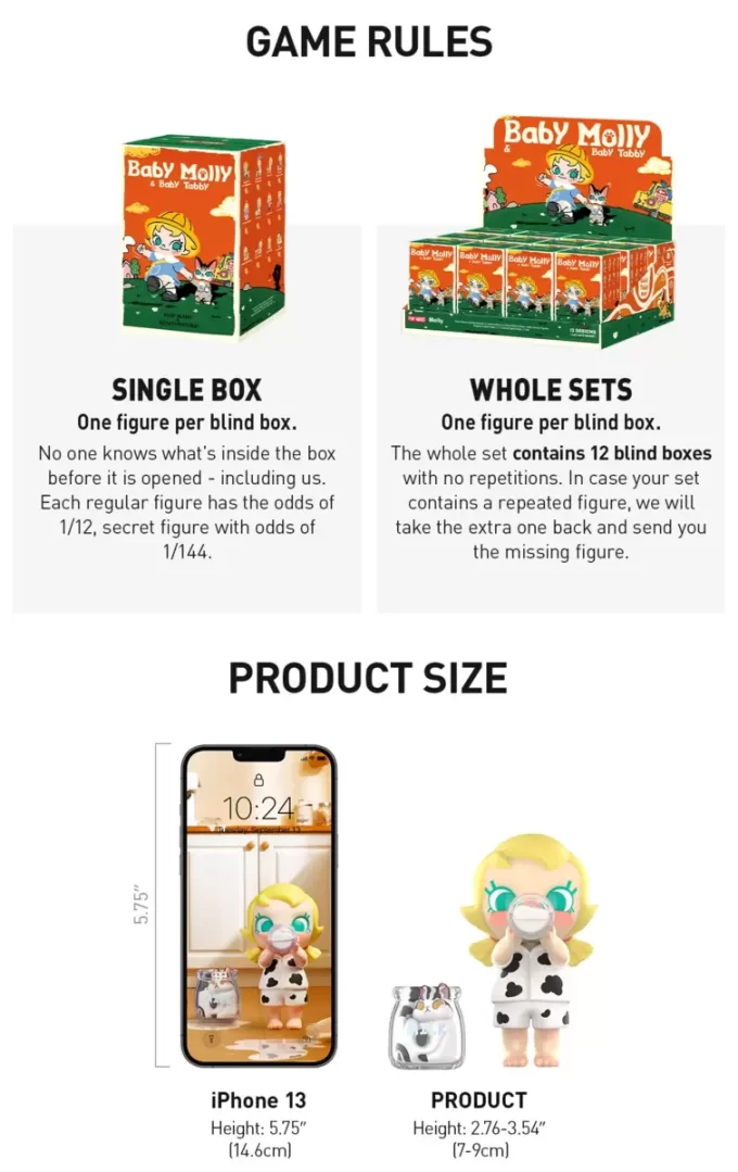 Figuras de la serie Baby Molly y Baby Tabby Figuras de la serie Baby Molly y Baby Tabby