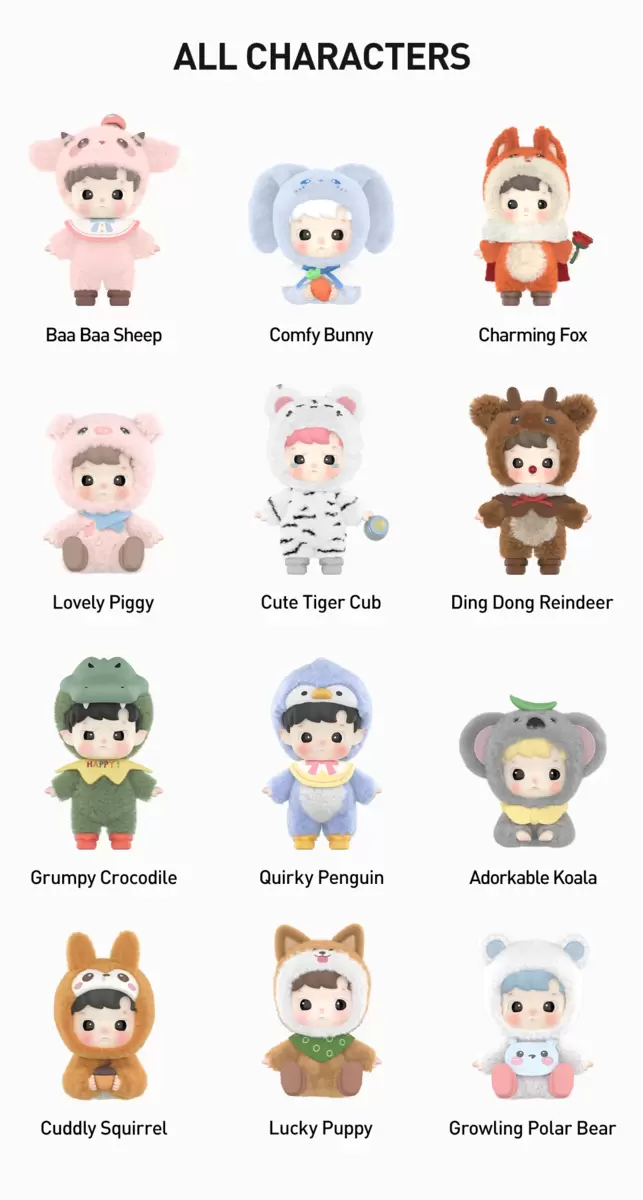 Figuras de la serie Snuggle With You de HACIPUPU Figuras de la serie Snuggle With You de HACIPUPU