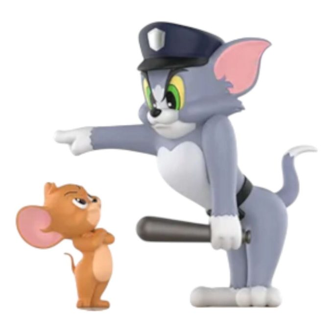 Figuras de Tom y Jerry con brújula prohibida «Prohibida la entrada»