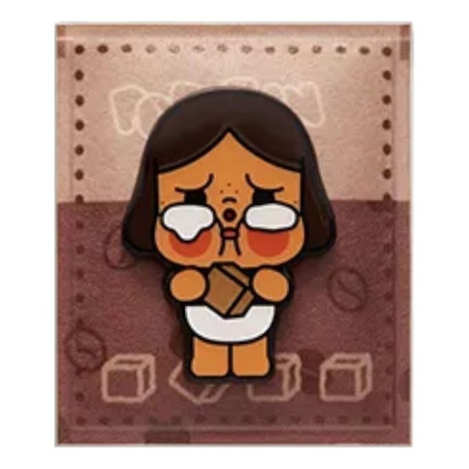 Imán para nevera de la fábrica de café Pop Bean «Condimento de azúcar dorado Crybaby»