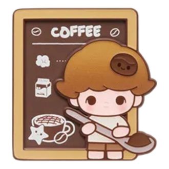 Imán para nevera de la fábrica de café Pop Bean «Dimoo recién molido a mano» Imán para nevera de la fábrica de café Pop Bean «Dimoo recién molido a mano»