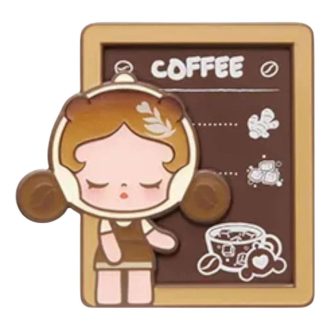 Imán para nevera de la fábrica de café Pop Bean «Momento del café Skullpanda»