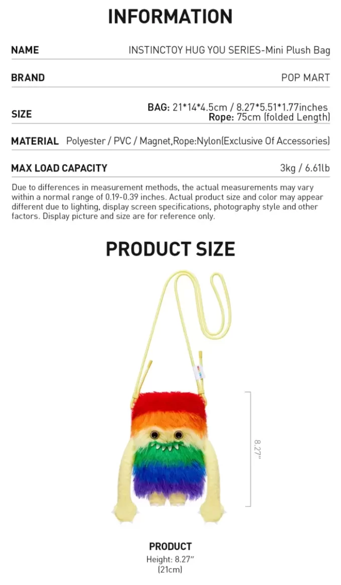 INSTINCTOY SERIE HUG YOU – Mini bolso de peluche