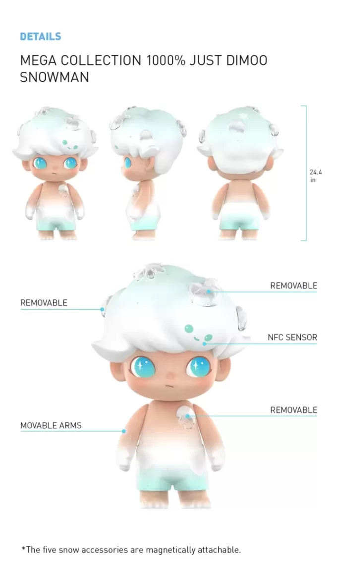 MEGA COLECCIÓN 1000% JUST DIMOO Muñeco de nieve MEGA COLECCIÓN 1000% JUST DIMOO Muñeco de nieve