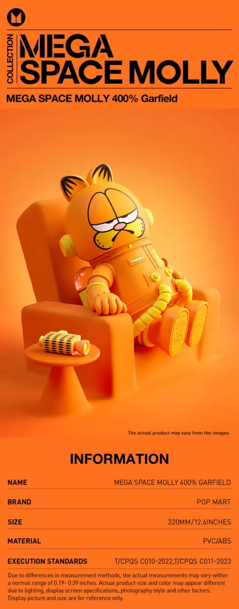 MEGA ESPACIO MOLLY 400% Garfield MEGA ESPACIO MOLLY 400% Garfield