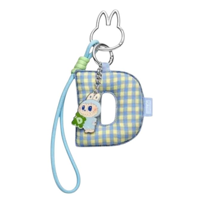 Pin Labubu para colgante con letra de amor «D»