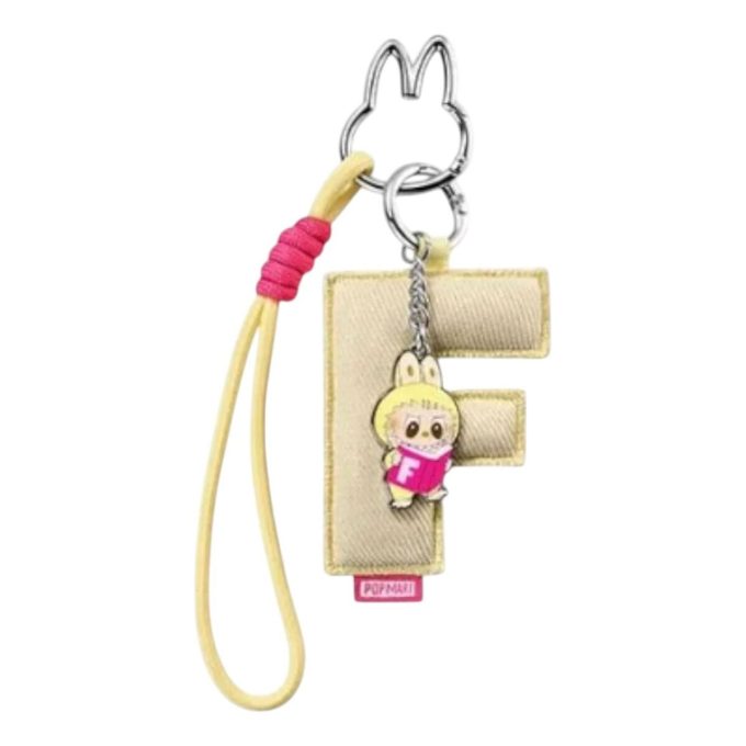 Pin Labubu para colgante con letra de amor «F»