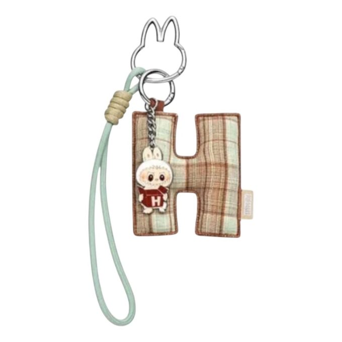 Pin Labubu para colgante con letra de amor «H»
