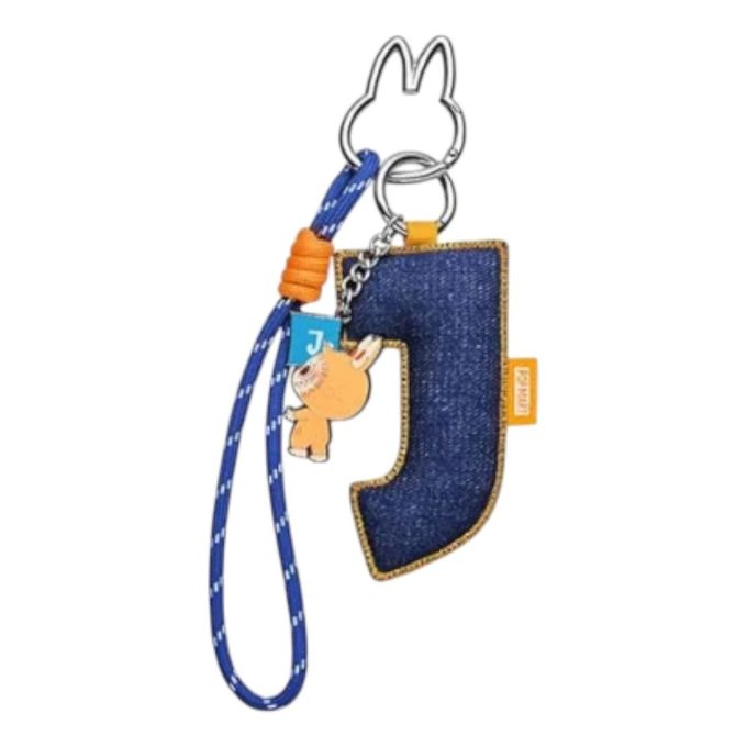 Pin Labubu para colgante con letra de amor «J»