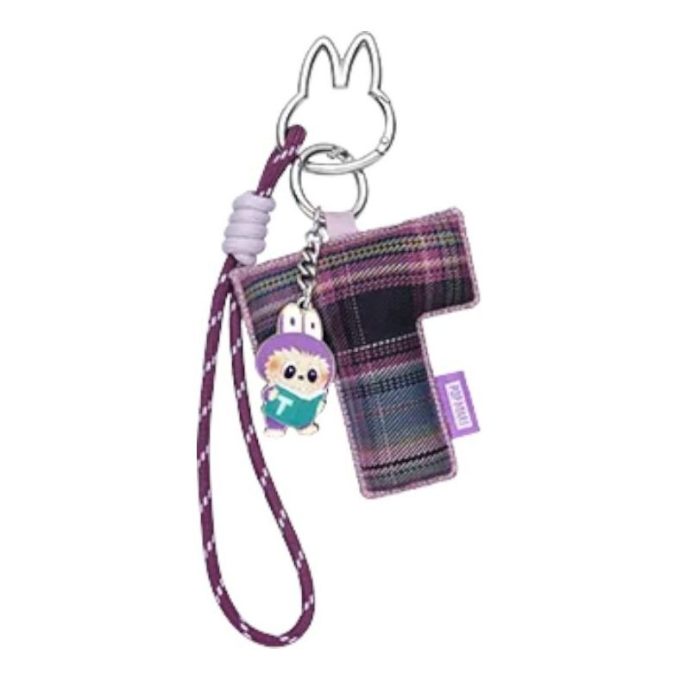 Pin Labubu para colgante con letra de amor «T»
