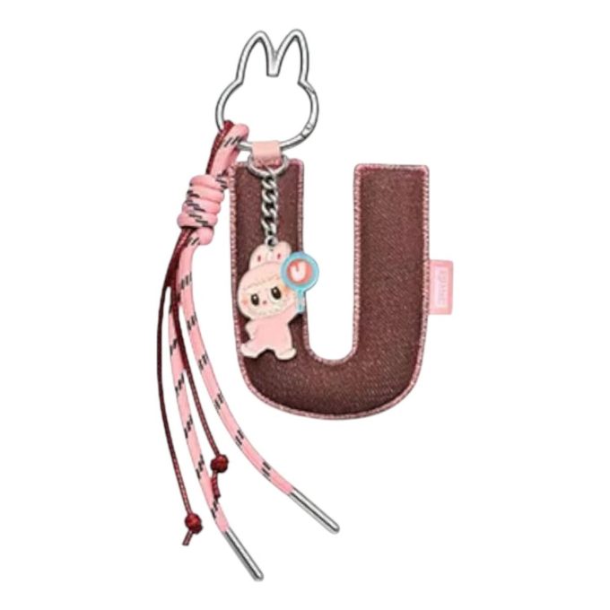 Pin Labubu para colgante de letra de amor «U»