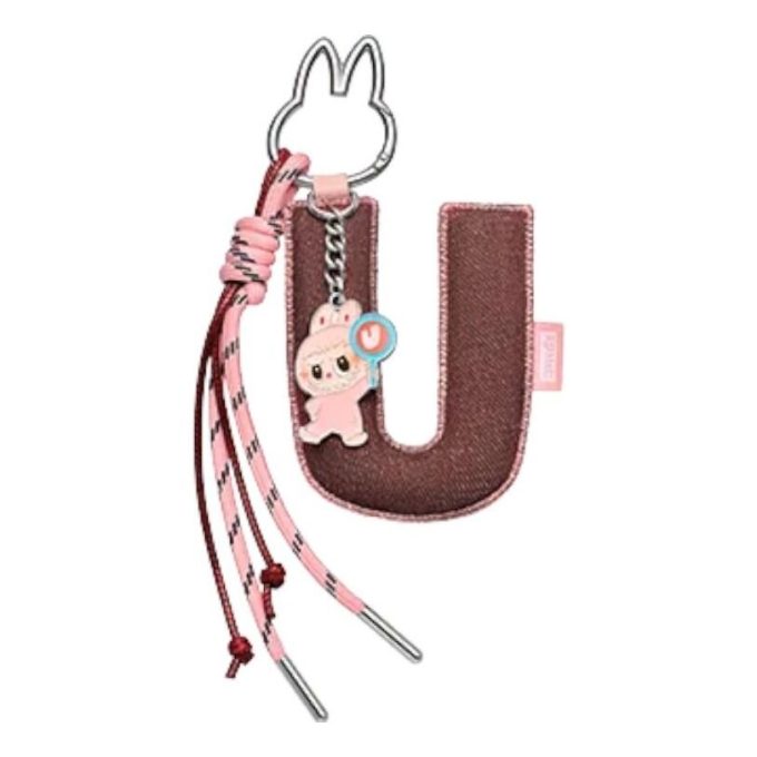 Pin Labubu para colgante de letra de amor «U»