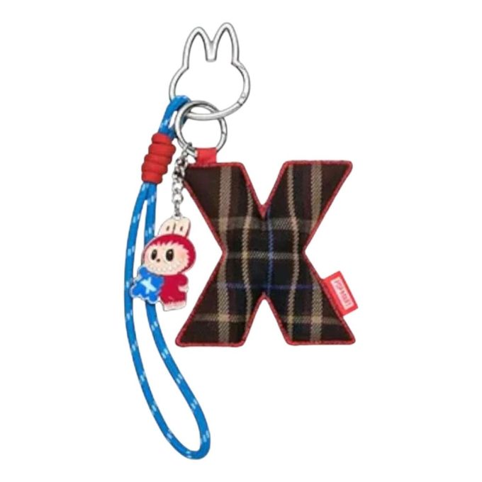 Pin Labubu para colgante de letra de amor «X»