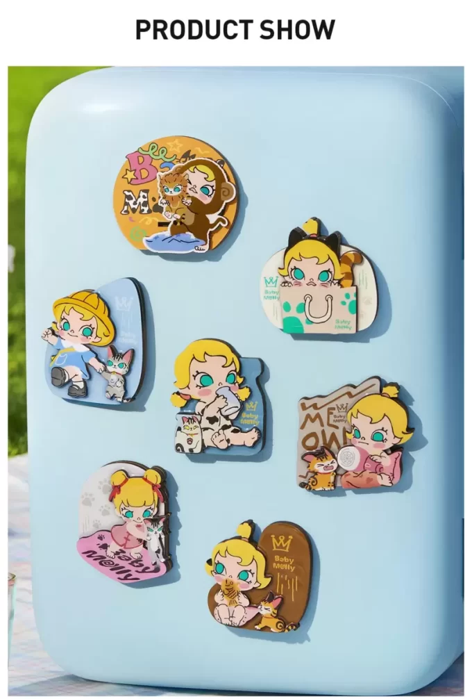 Serie Baby Molly y Baby Tabby – Caja sorpresa con imán para refrigerador