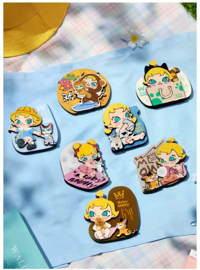 Serie Baby Molly y Baby Tabby – Caja sorpresa con imán para refrigerador