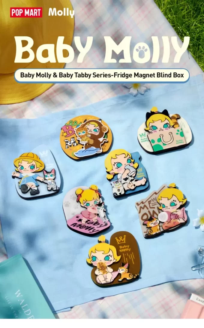 Serie Baby Molly y Baby Tabby – Caja sorpresa con imán para refrigerador