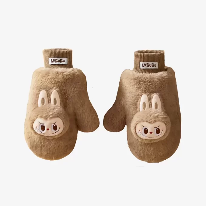 Serie navideña cálida y esponjosa: guantes de peluche LABUBU Serie navideña cálida y esponjosa: guantes de peluche LABUBU