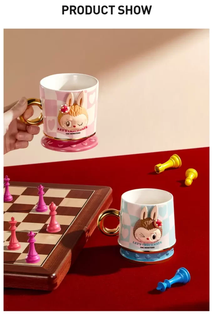 Taza de la serie Let’s Checkmate de LOS MONSTRUOS Taza de la serie Let’s Checkmate de LOS MONSTRUOS