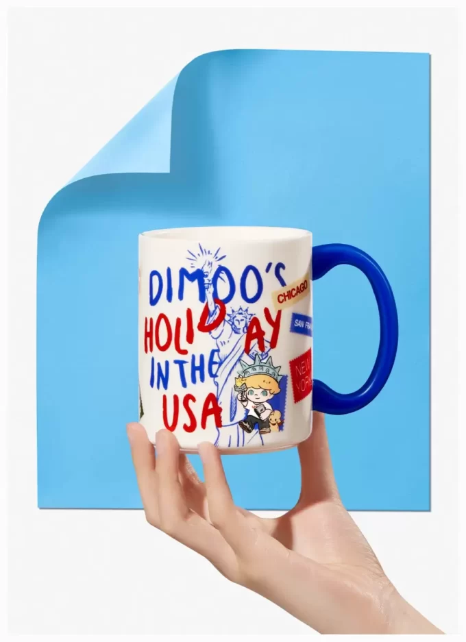 Taza de la serie «Vacaciones en EE. UU.» de Dimoo