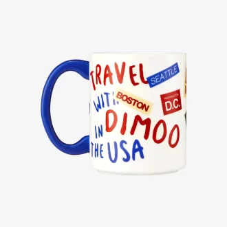 Taza de la serie «Vacaciones en EE. UU.» de Dimoo
