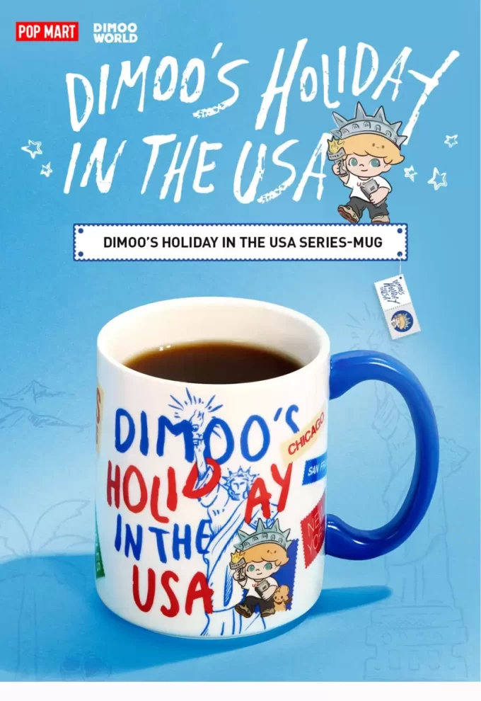 Taza de la serie «Vacaciones en EE. UU.» de Dimoo