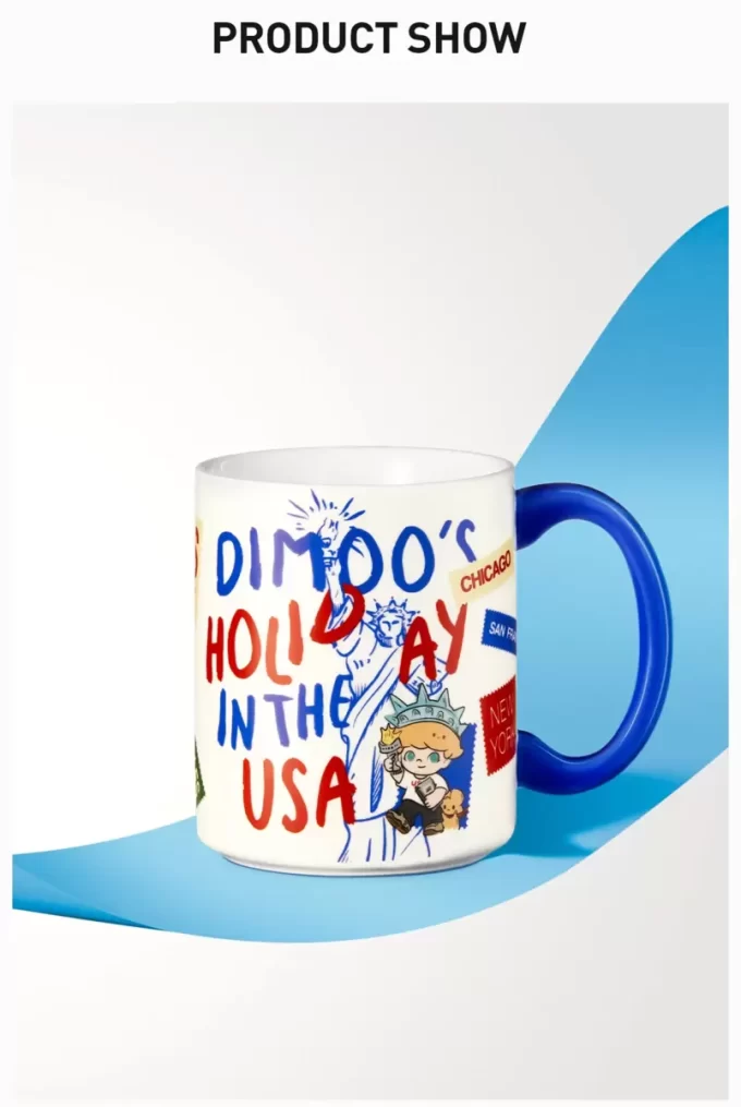 Taza de la serie «Vacaciones en EE. UU.» de Dimoo