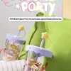 Vaso con pajita agitadora de doble capa para fiesta de pijamas POP BEAN Vaso con pajita agitadora de doble capa para fiesta de pijamas POP BEAN