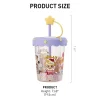 Vaso con pajita agitadora de doble capa para fiesta de pijamas POP BEAN Vaso con pajita agitadora de doble capa para fiesta de pijamas POP BEAN