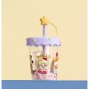 Vaso con pajita agitadora de doble capa para fiesta de pijamas POP BEAN Vaso con pajita agitadora de doble capa para fiesta de pijamas POP BEAN
