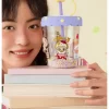 Vaso con pajita agitadora de doble capa para fiesta de pijamas POP BEAN Vaso con pajita agitadora de doble capa para fiesta de pijamas POP BEAN